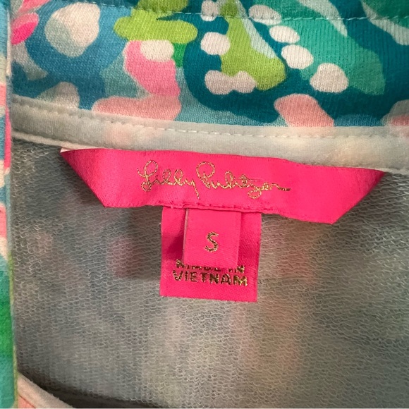 Lilly Pulitzer Ronan crop pullover Aqua La Vista - Picture 8 of 8